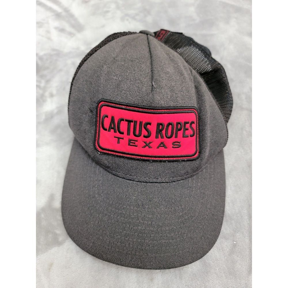 Hooey Cactus Ropes‎ Texas Truck Style Cap Hat Size S/M Black Gray Flexfit
